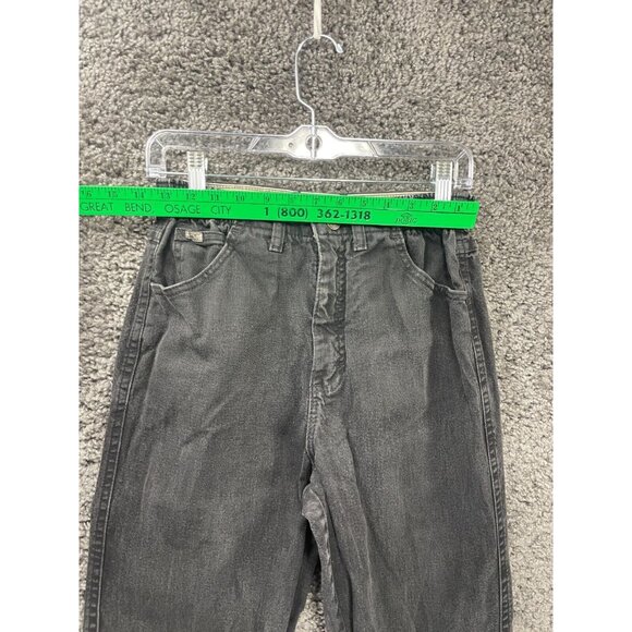 Vtg Lee Jeans Womens 6 Medium Charcoal Gray Relaxed-Fit Side Elastic Tapered Leg - Picture 12 of 16